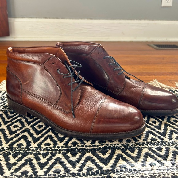 Johnston & Murphy Domani Mens Cap Toe Lace Up Short Boot size 9.5 - Picture 1 of 6